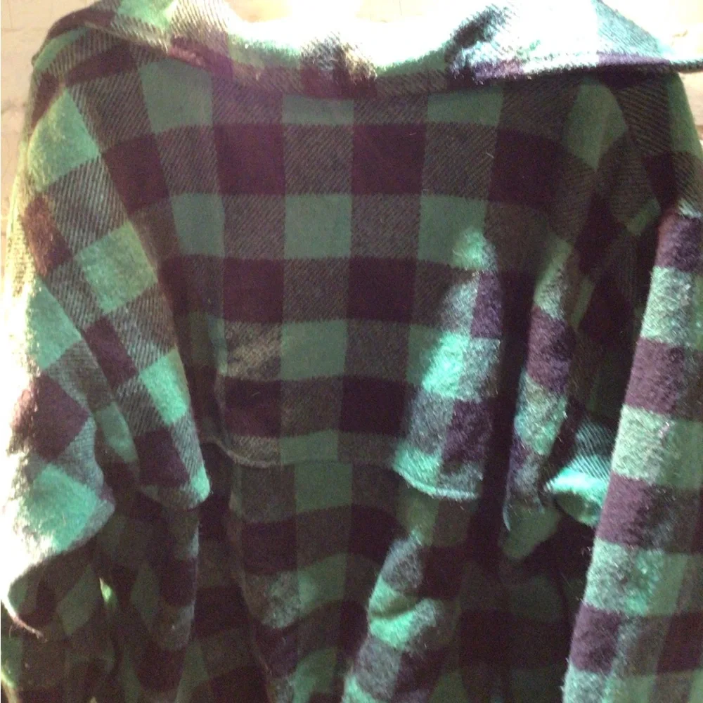 COOGI Black and Green CheckeredCanadian Wool Jacket